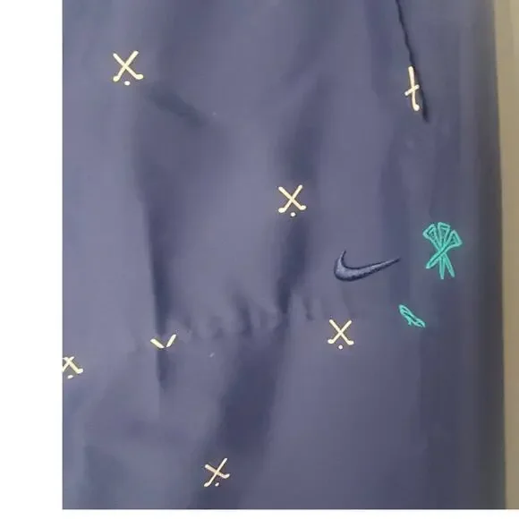 Nike Flex Charm Novelty Golf Print Dri-Fit Slim Shorts Blue 34 Belted CQ4877-451 - Picture 4 of 12